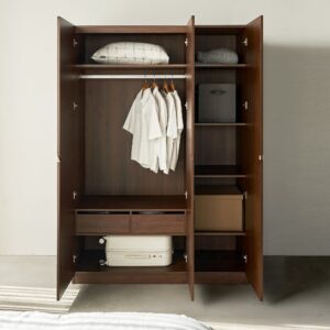 Set Tủ Quần Áo HOBRO 301 3 Cánh Ngăn Kệ